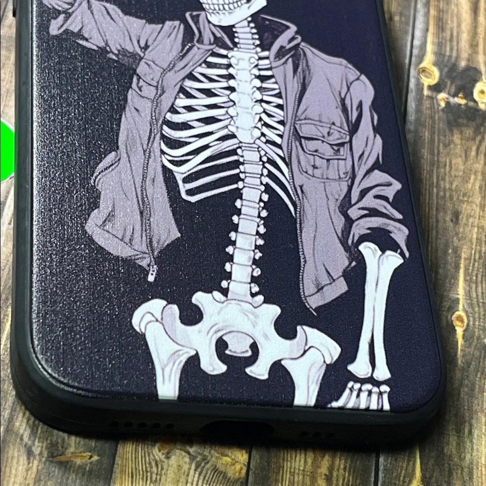 5for$10 Pilmdaoue with iPhone 14 Phone Case Skeleton Case Punk Aesthetic